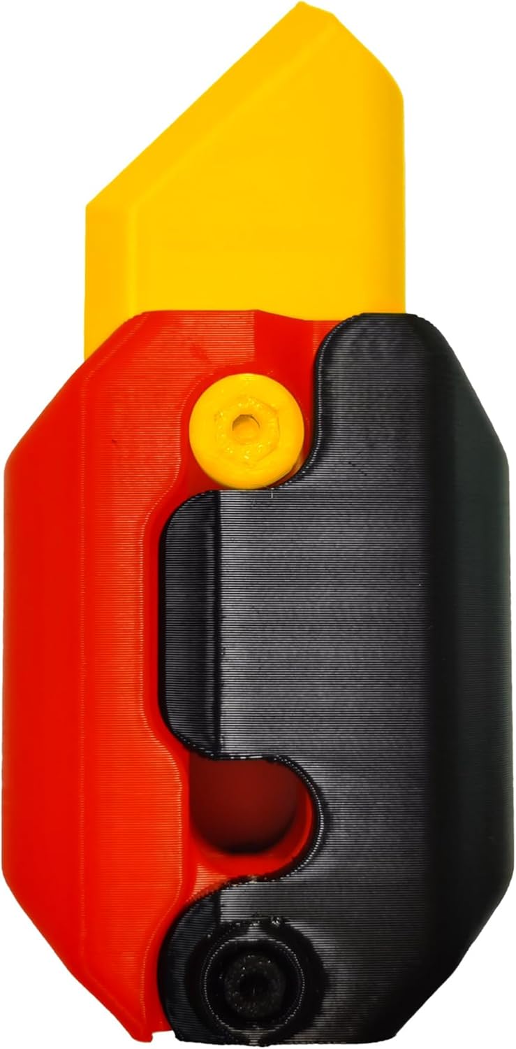 3D Printed Gravity Knife Fidget Toy, Turnip Knife Mini Fidget Toys for Adults & Teen (Red & Black & Yellow)