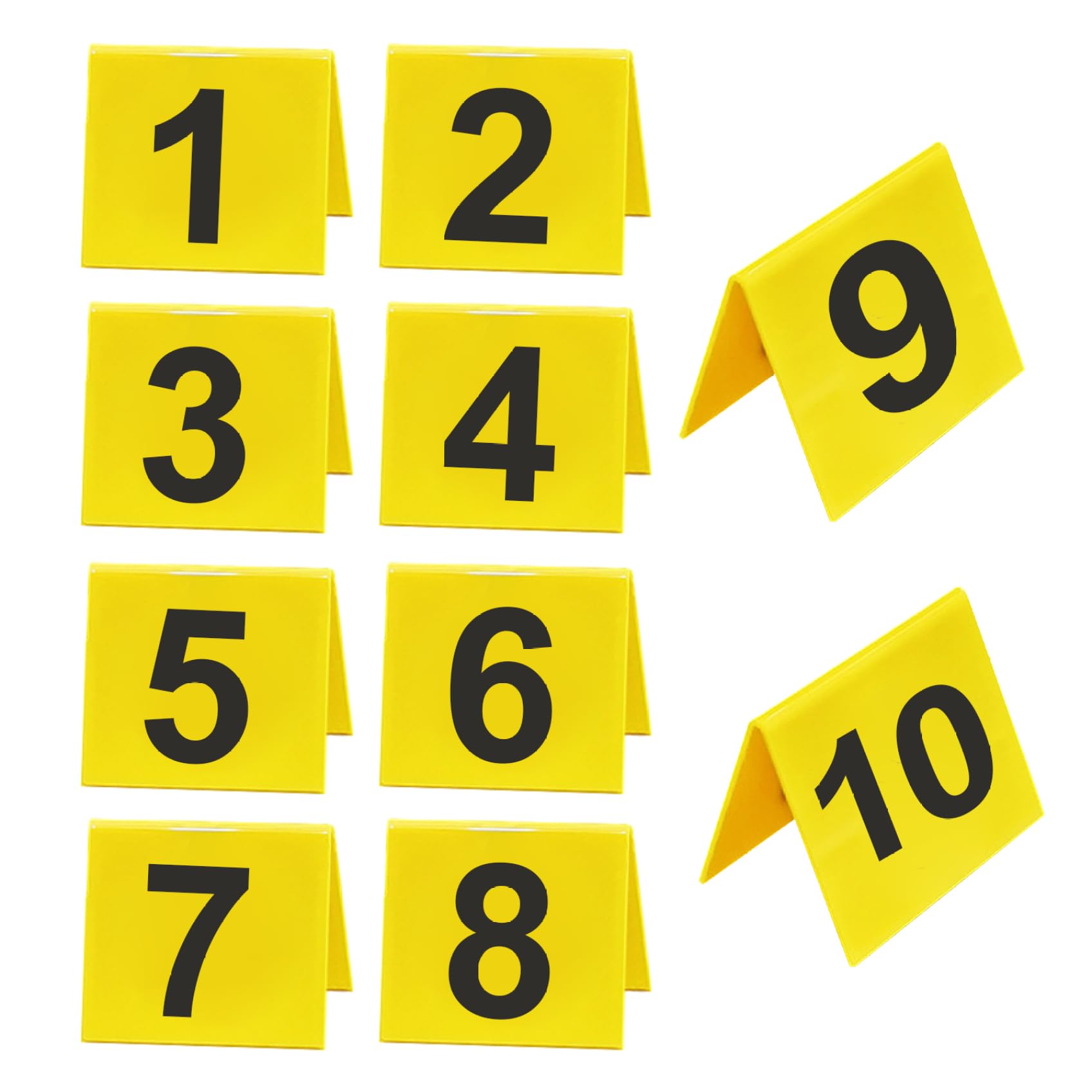 Peosaard Crime Scene Markers, Evidence Marker for NO.1-10 10PCS Crime Scene Markers Double-Sided Acrylic Clue Party Decor Reusable Fade-Resistant Detective Decorations, Investigation Kit