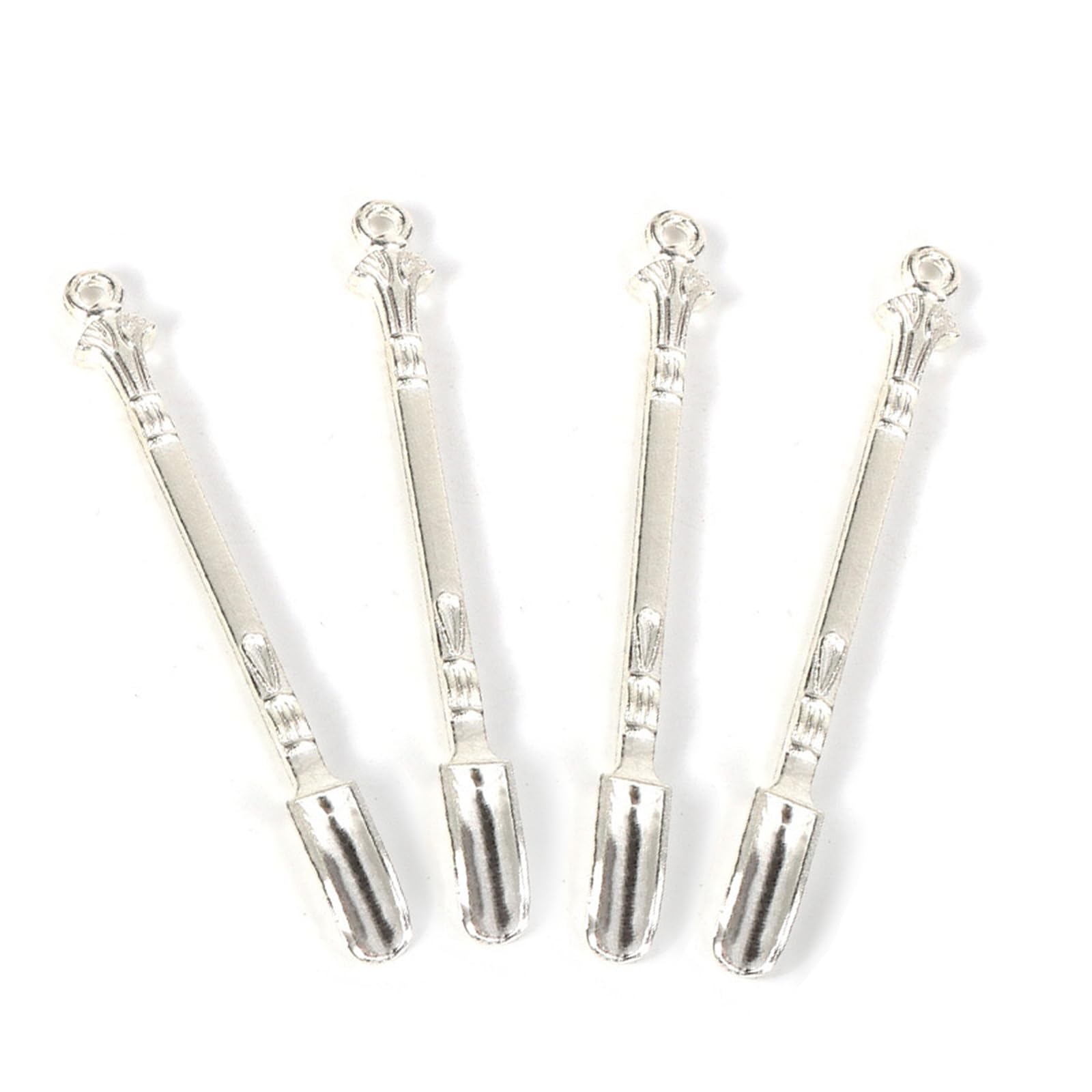 Zittop Lot 4 Mini Cuillères De Précision Argent Et Bronze - Pour Poudres, Herbes, épices