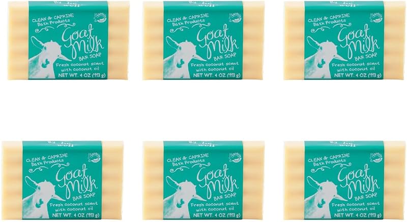 Sabonete em barra San Francisco Soap Company com leite de cabra e coco fresco, Pacote com 6 — 113 g cada