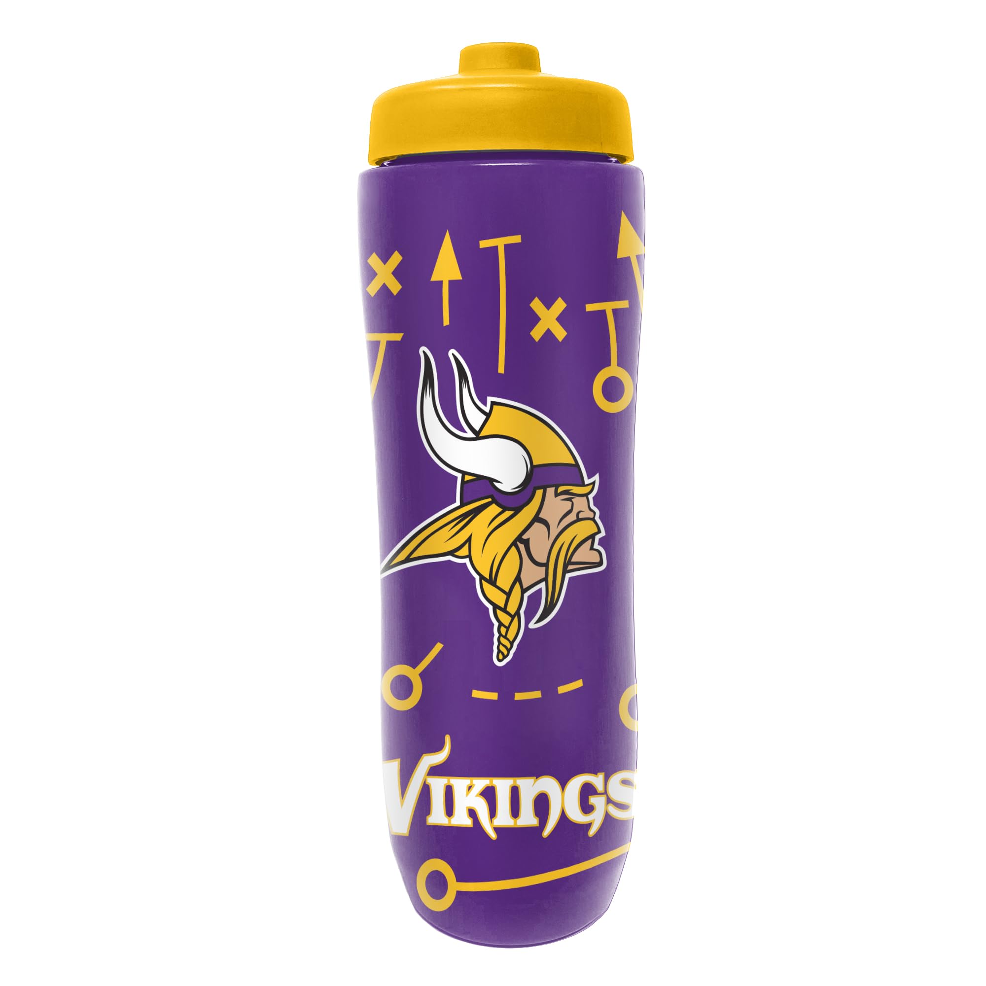 Party Animal NFL Football Squeeze Bottle, 32 oz, Minnesota Vikings
