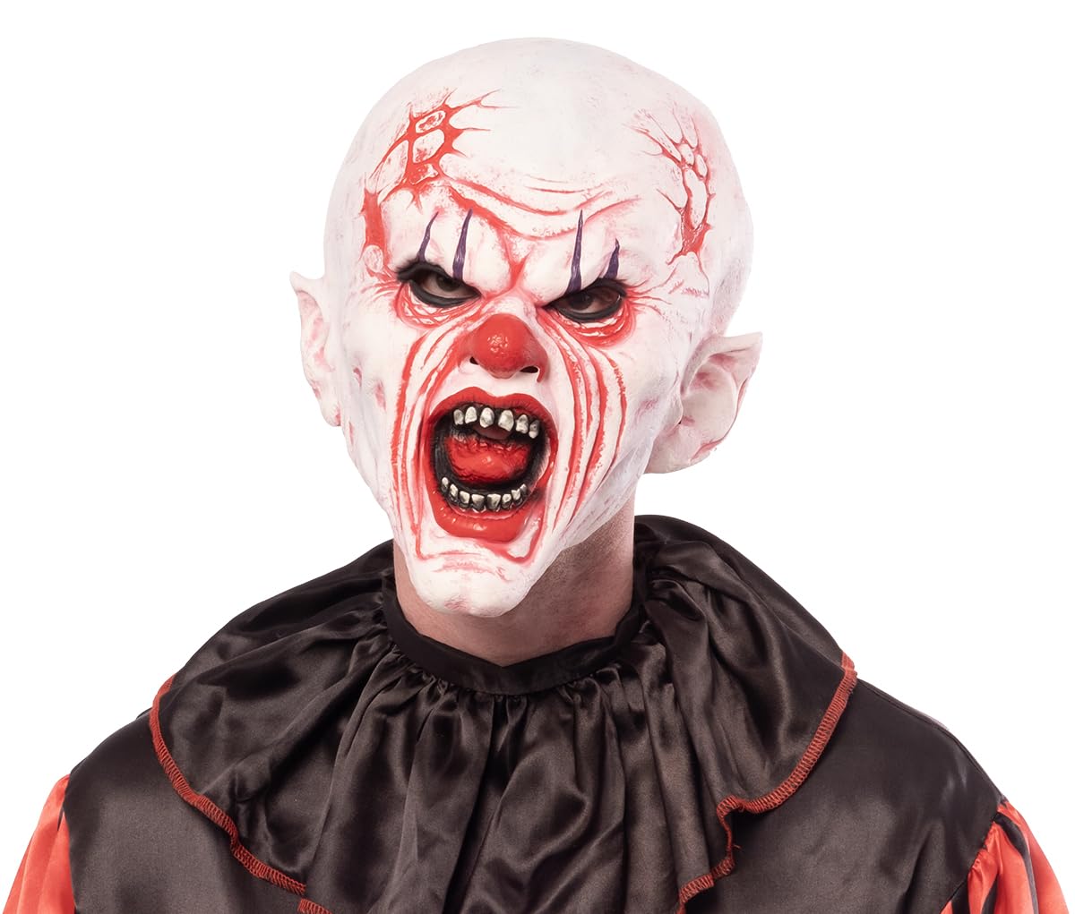 Rubies Máscara Payaso Lucifer para adultos, Moldeada con detalles, Unisex, Accesorio para disfraz, Complemento para Halloween, Fiestas,