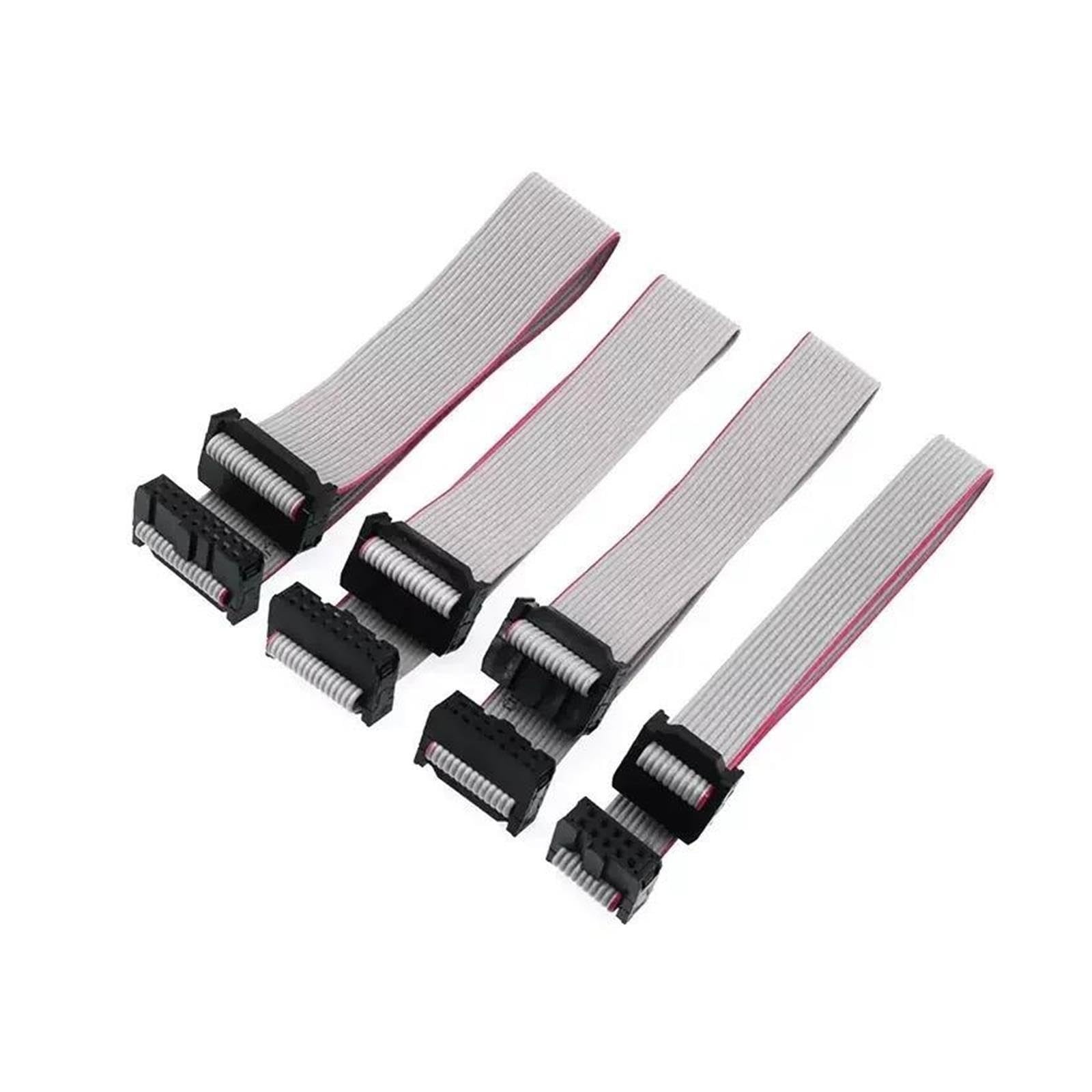 Cavo a nastro piatto grigio 1/2PCS 2.54 millimetri Passo FC Grigio Nastro Piatto Cavo Dati Connettore for DC3 IDC Box Intestazione 6/8/10/12/14/16/18/20/24/26/30/34/40/50 Spille(50CM,2PCS_40P)