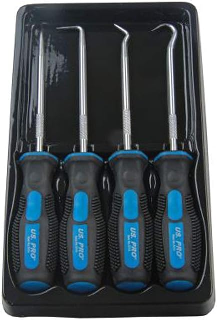 US PRO Professional 4 Piece 115mm Hook and Pick Set BER5034