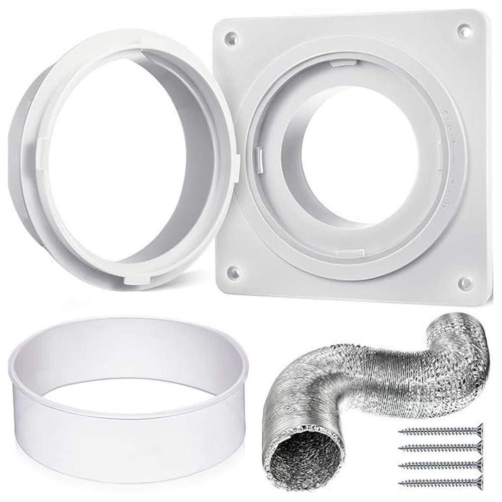 IJSDNVJNDX Dryer Vent Wall Plate with 1.5 Meter Hose Connector Kit Quick Connect& Disconnect Duct Installation Parts