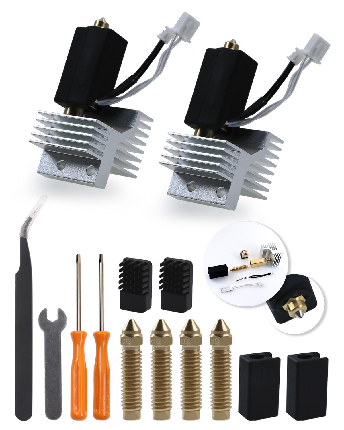 2-Pack 0.4mm Ceramic Hotend Upgrade for Elegoo Centauri Carbon