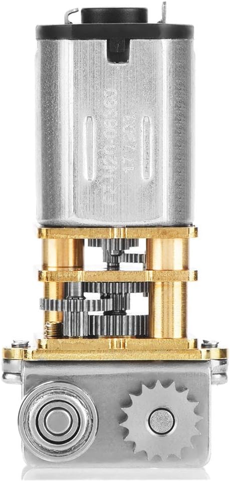 Gear Motor, DC12V 11RPM N20 Right Angle Metal Gearbox Micro Gear Motor with Low Heat and Low Loss, Low Speed Low Noise Wear-Resistant for 3D Printing Pen