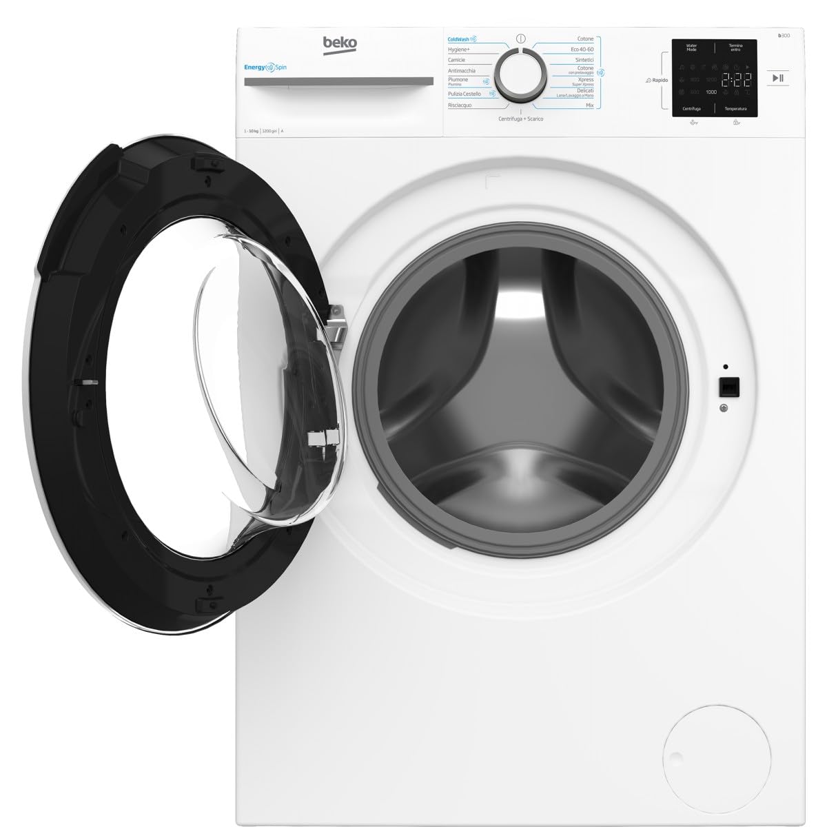 Beko Lavatrice 10kg Inverter Energyspin Vapore A 1200giri Bmwu31021w