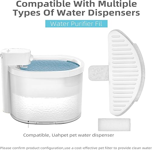 Miniatura 3 de Paquete de 9 filtros de fuente de agua para gatos compatibles con dispensador de agua para gatos, fuente de agua para gatos de 67 onzas2 litros,