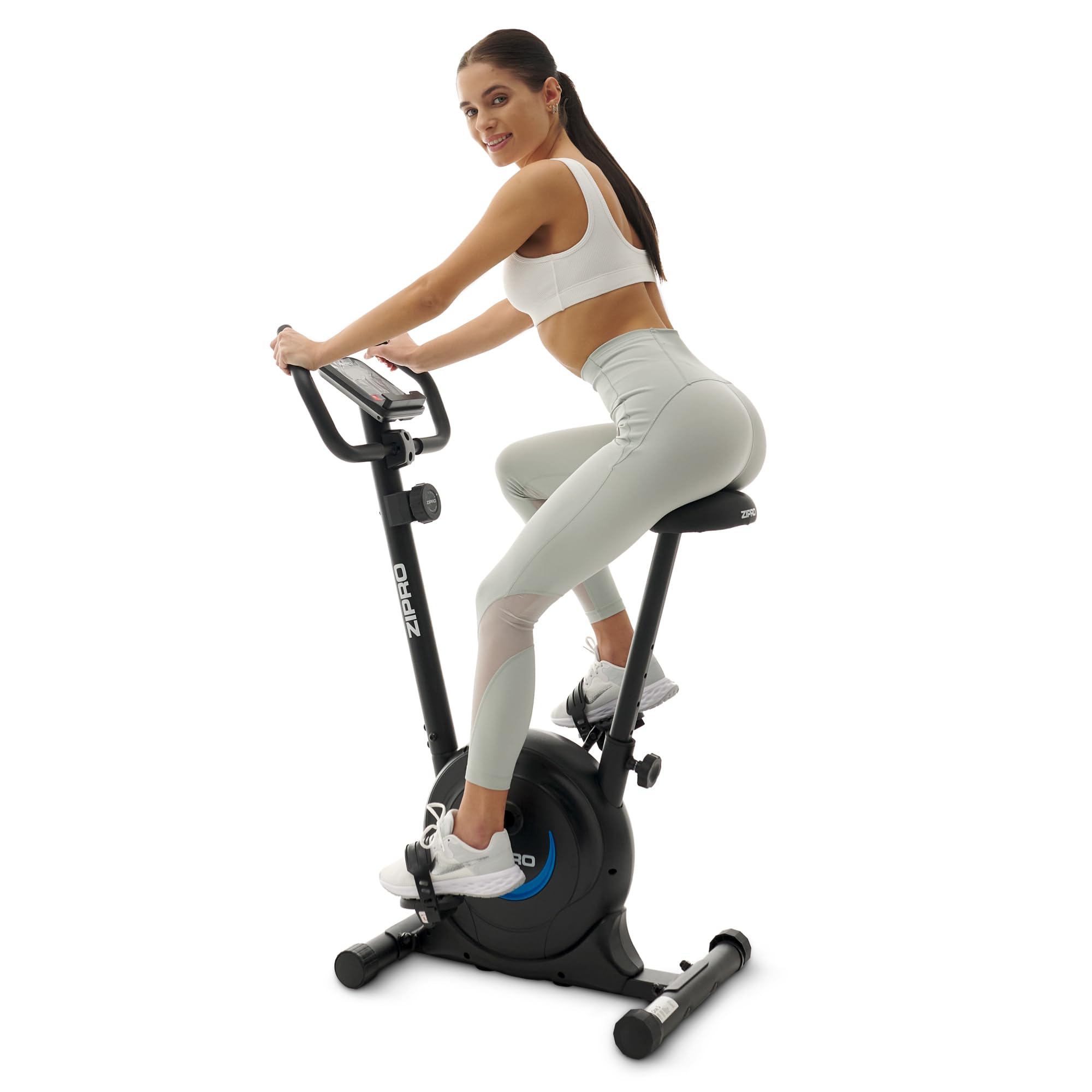 ZIPRO Vélo d'Appartement Adulte Résistance Magnétique 8 Niveaux Écran LCD
