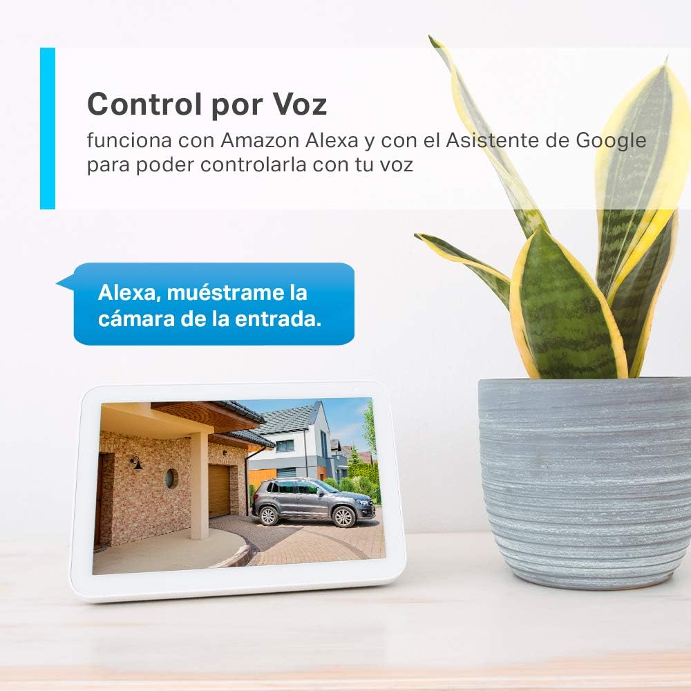 Tapo Camara Vigilancia WiFi Exterior,Cámara 2K 3MP sin batería,IP66 a Prueba de Agua y Polvo, hasta 30m Visión Nocturna, Detección de Movimiento & Alarma Instantánea,Admite Tarjeta SD de 128GB 8
