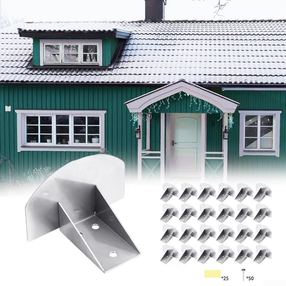25 Piezas Topes Nieve para acero Inoxidable para Techos Metal