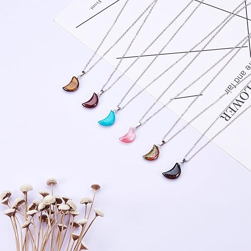 Miniatura 26 de SUNNYCLUE Colgantes de piedras preciosas naturales de cuentas de chakras curativas de forma irregular Piedra irregular,50 unidades, 25 colores,Luna