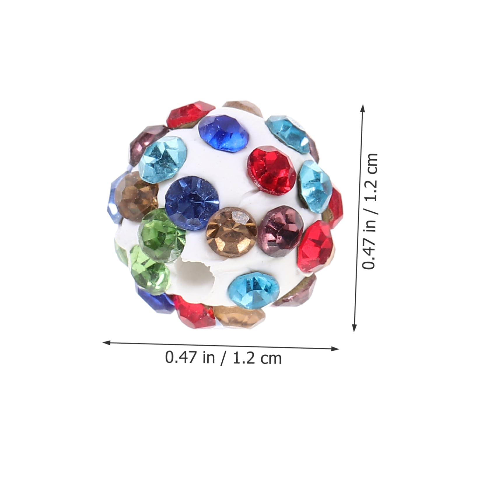 HOMSFOU 5 Set Perline Strass Decorative Per Creazioni Fai Da Te Da Pz Perline Rotonde Polimerica Per Bracciali E Collane Distanziatori Per Bigiotteria Materiale Resistente E 50 Pezzi * 5