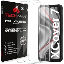 TECHGEAR 3 Pack GLASS for Samsung Galaxy XCover 7 / XCover 7 Pro Screen Protector, Glass Screen Protectors Covers [2.5D Round Edge] [9H Hardness] [Crystal Clarity] [Scratch-Resistant] [No-Bubble]