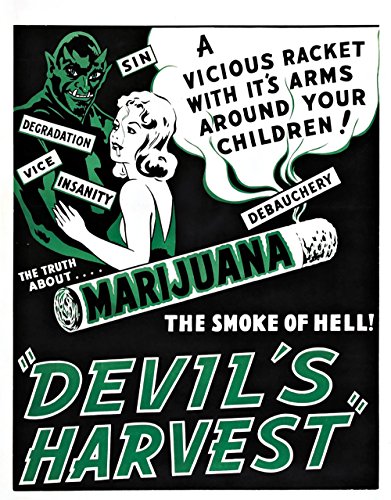 Poster anti-drogue Devils Harvest en impression mate d'archive pour décoration murale rétro