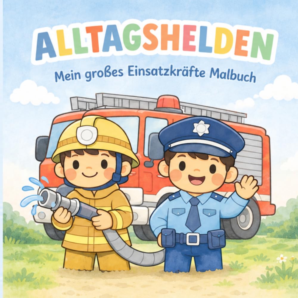 Mein großes Malbuch - Alltagshelden: 75 spannende Ausmalbilder von Feuerwehr, Polizei, Rettungsdienst und vielen weiteren Alltagshelden für Kinder von 4–8 Jahren