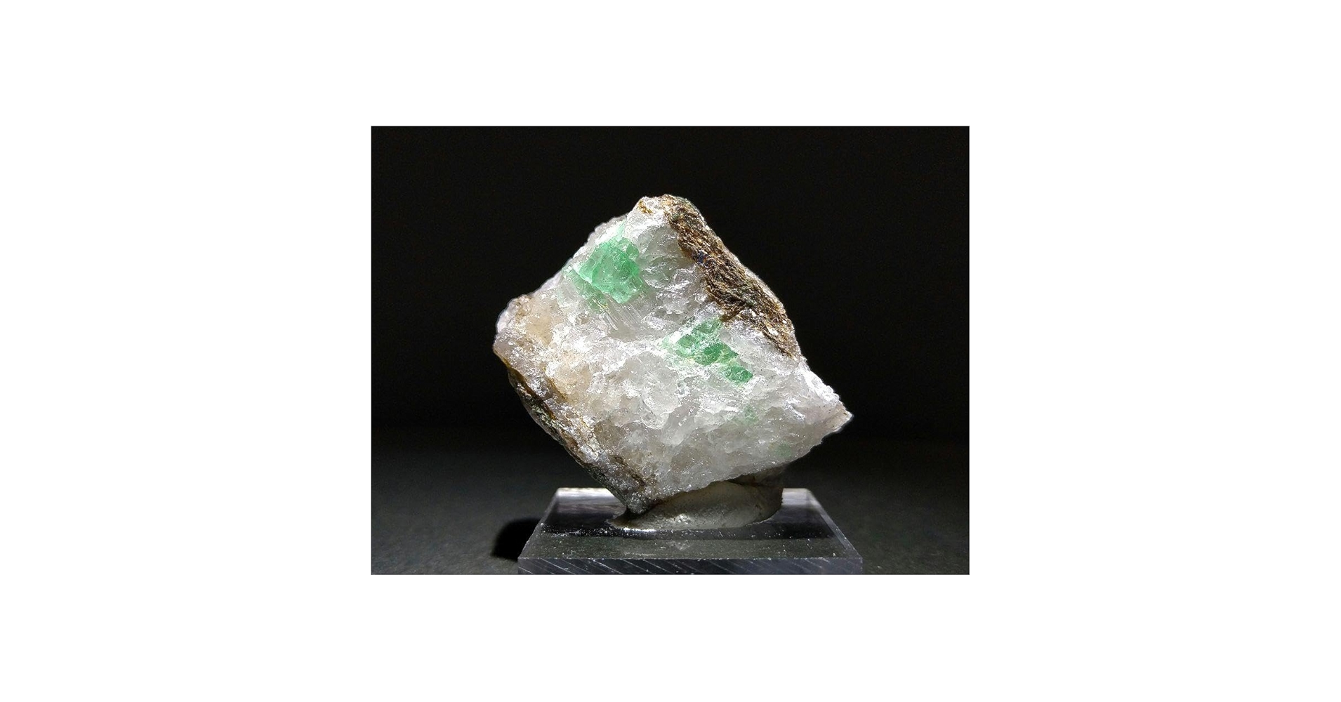 鉱物標本 ゴシェナイト 緑柱石 パキスタン産 母岩付き 原石 鉱物標本 ゴシェナイト 緑柱石 パキスタン産 母岩 原石