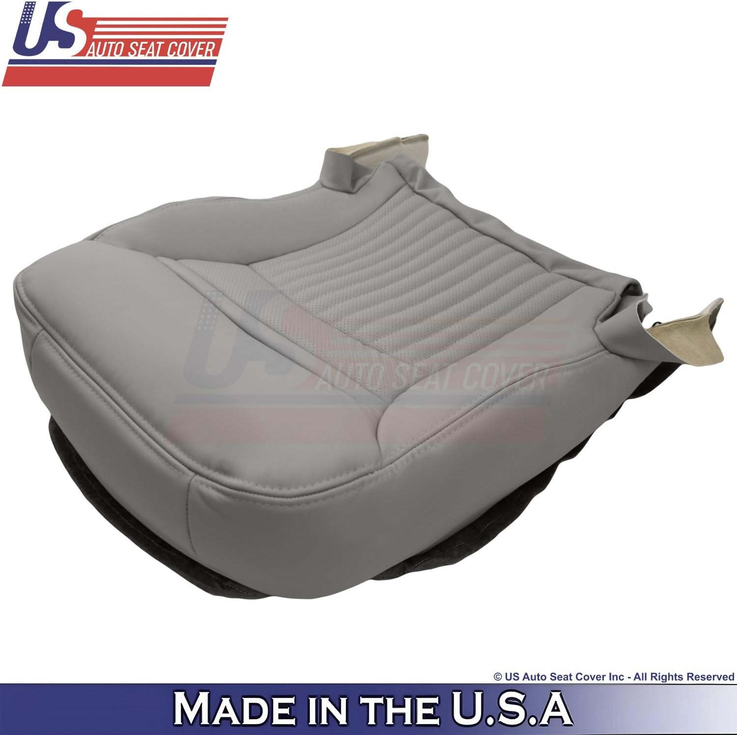1997-2004 fits Chevrolet Corvette C5 Leather PRF. Driver Bottom Seat Covers Gray