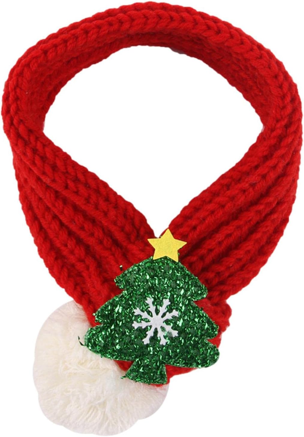 Puppy Scarf - Puppy Bandana - Winter Neck Warmer Knitted Plush No Knot Design Create A Christmas Mood for Doll, Dog And Puppy Toctus