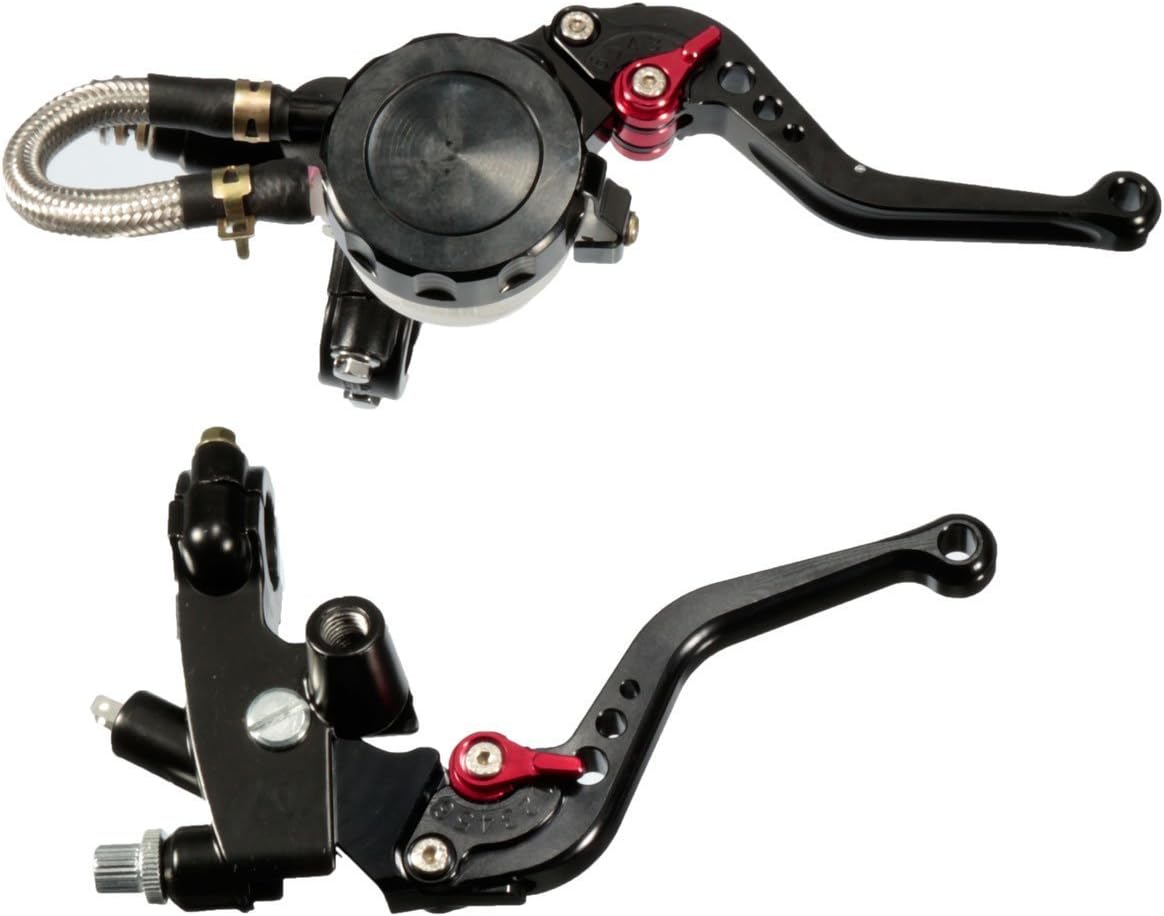 1 Pair Universal Motorcycle 7/8" Front Brake Clutch CNC Master Cylinder Clutch Fluid Reservoir Levers