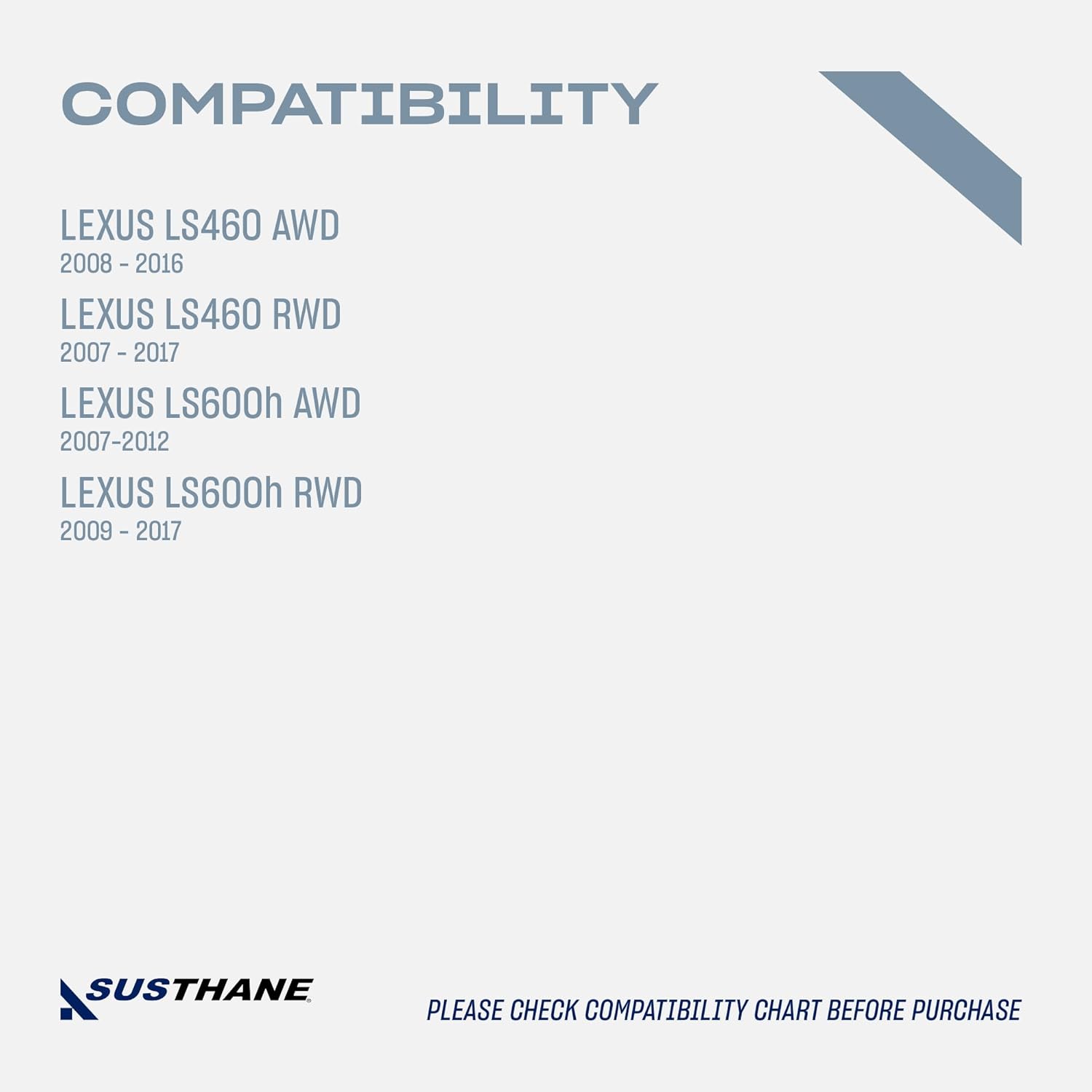 Complete Front Upper Forward & Rearward Control Arm Kit 4 piece Left + Right with high grade PU Bushings & Ball Joints fitted for LS460/ LS460L 2007-2017 LS600h 09-17. Fits AWD & RWD models