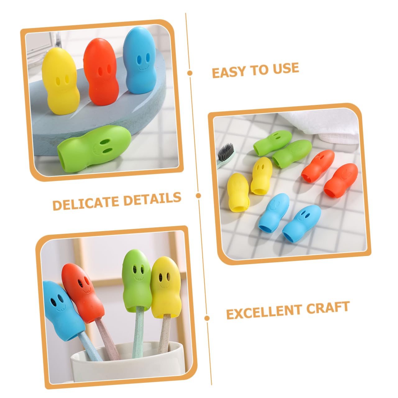 BESTYASH 5 Series Cubierta De La Cabeza del Cepillo De Fundas para Cabezales De Cepillos De Alcance Tapas Protectoras para Cepillos De Color Aleatorio 20 Piezas X 5