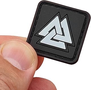 LEGEEON Valknut Glow Dark Ranger Eye Norse Viking PVC Rubber Hook