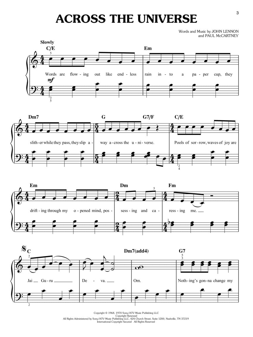 The Beatles Best: For Easy Piano