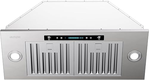 IKTCH Campana extractora de 30 pulgadas, 1000 CFM, convertible con conductossin conductos, campana de ventilación de cocina de acero inoxidable con