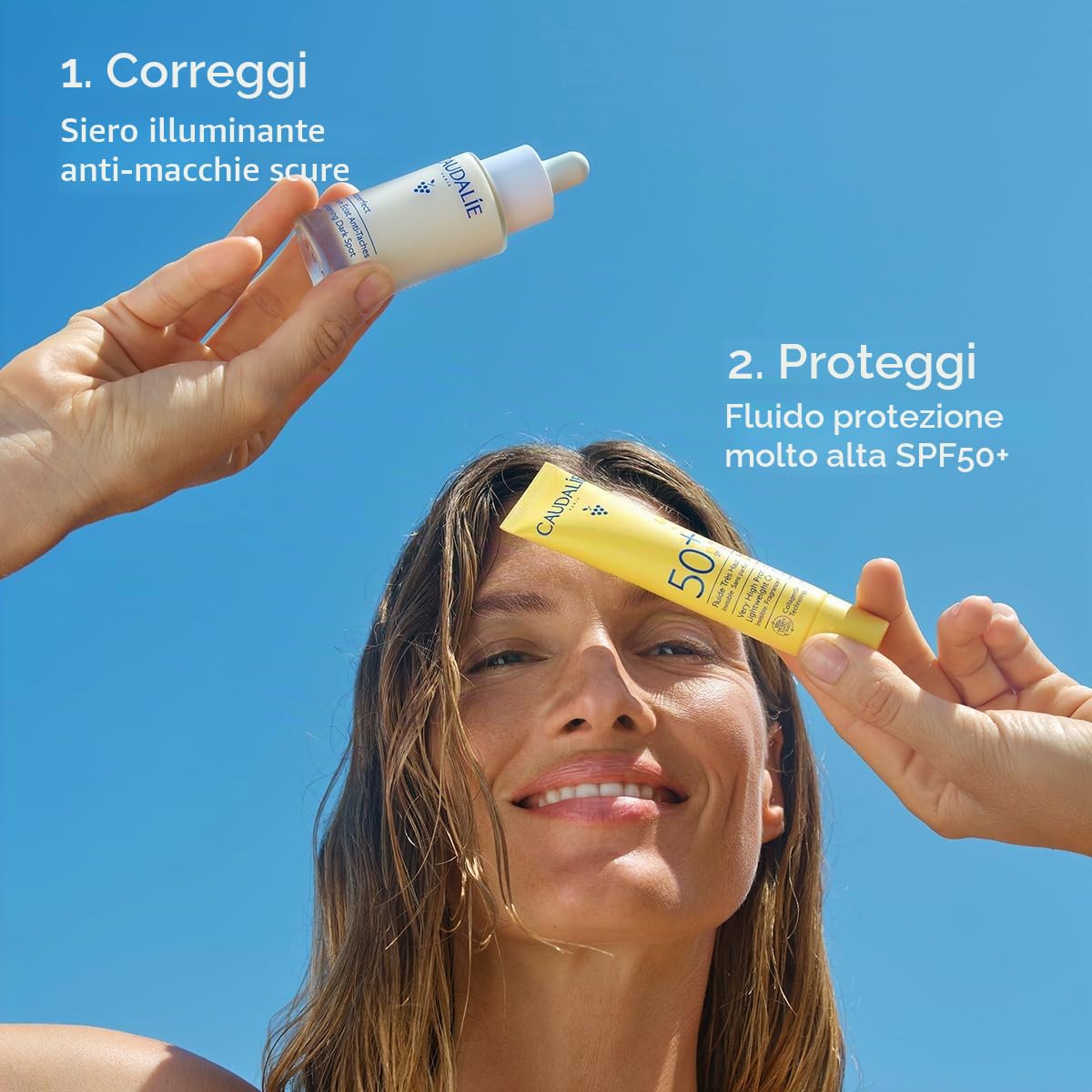 Caudalie Confezione duo Vinoperfect, siero anti-macchie e fluido protezione solare SPF50+, edizione limitata