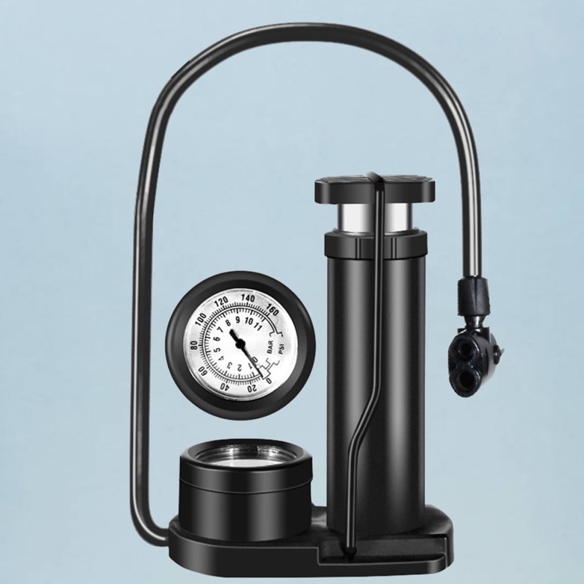 KICHOUSE High-Pressure Floor Pump Bicycle Tire Inflator with Pressure Gauge Portable Foot-Activated Bike Pump for Road and Mountain Bikes Cycling Accessories