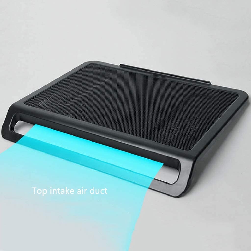 Base Refrigeradora Portatil Escritorio Panel Enfriador para Computadora Portátil para Juegos, Ventilador Individual De 160 Mm, Almohadilla Enfriamiento para 10 "-17", USB Estable Ergonómico
