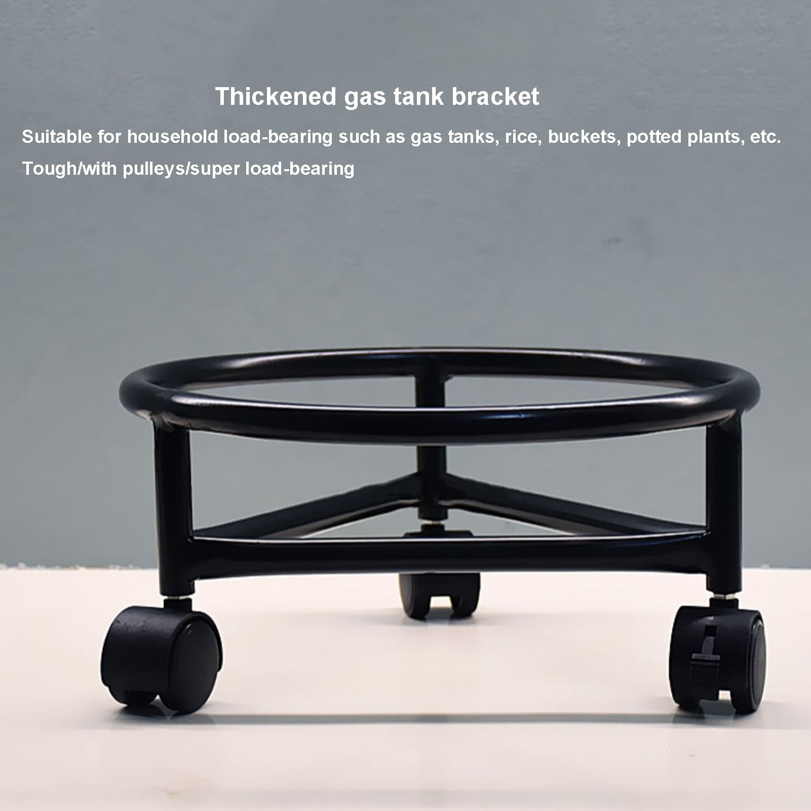 Carrito comercial de acero inoxidable para ollas y baldes de agua, base móvil para bombonas de gas y transportador de basura, carretilla manual antivuelco, capacidad de 800 lb para uso industrial/de