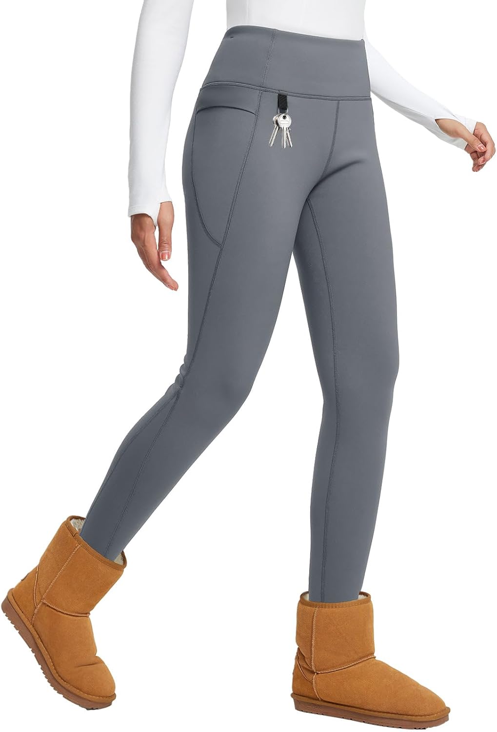 baleaf Women's Thick Fleece Lined Winter Leggings Thermal Warm Pants Water Resistant Hiking High Waisted