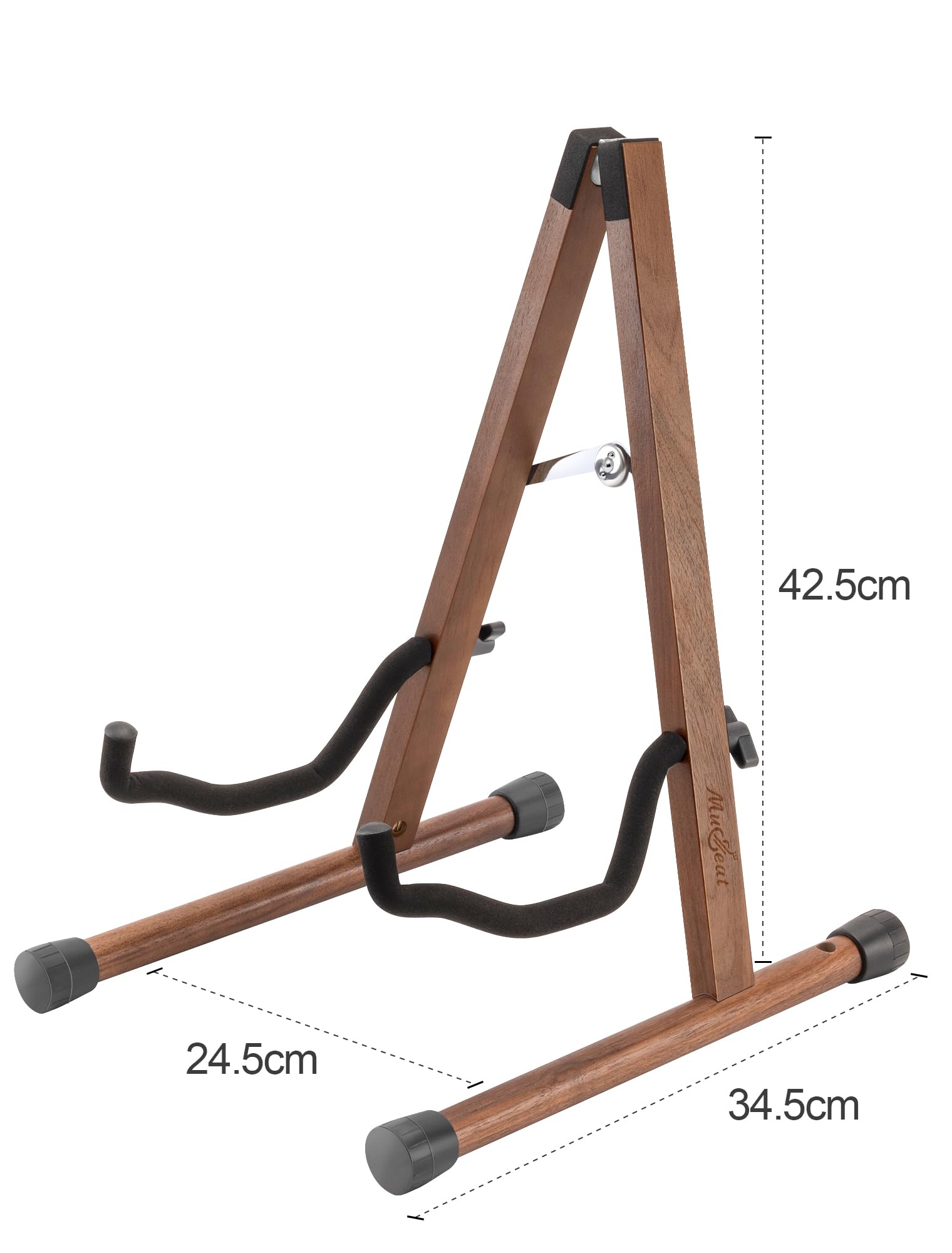 soporte guitarra, soporte guitarra suelo, soporte para guitarra, soporte para guitarra acústica con espuma acolchada, soporte de madera de nogal negro para guitarra acústica y eléctrica