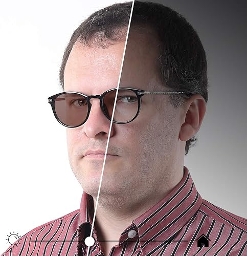 Miniatura 6 de YEIN Lentes de bloqueo de luz azul, lentes de sol marrón fotocromáticos, antifatiga ocular, anteojos de lectura para computadora, gafas de juegos,