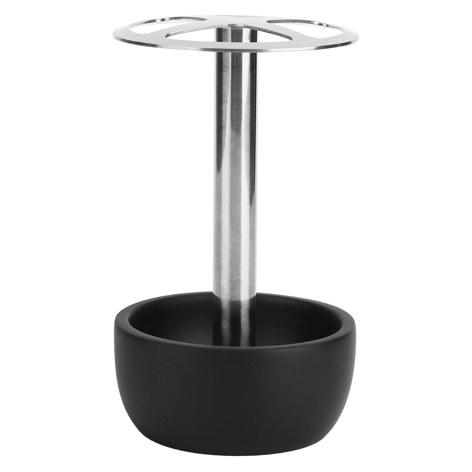 Ejoyous Portaspazzolino, Portaspazzolino in Acciaio Inossidabile 304 con 4 Slot, Piano di Lavoro Ventilato, Base in Resina, Organizer Compatto per Lavandino Bagno Dormitorio Camera degli Ospiti