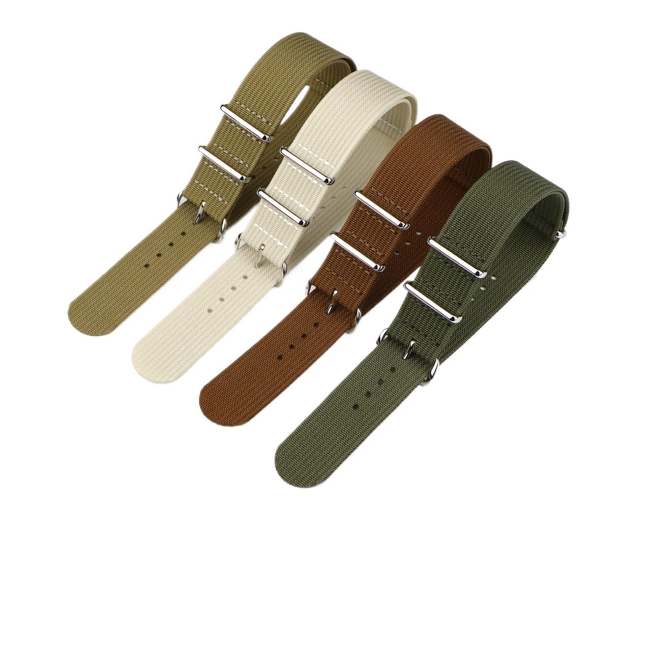 INEOUT Bracelet De Montre En Nylon Bracelet Côtelé 18mm 20mm 22mm For Remplacement Accessoires De Bracelet De Qualité Supérieure