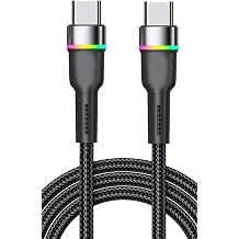 Zipax Infinix Note 11, 11 Pro, 11s, 12 ile Uyumlu Type-C PD 60W RGB H zl   arj Kablosu, Metal Has r  rg , Siyah
