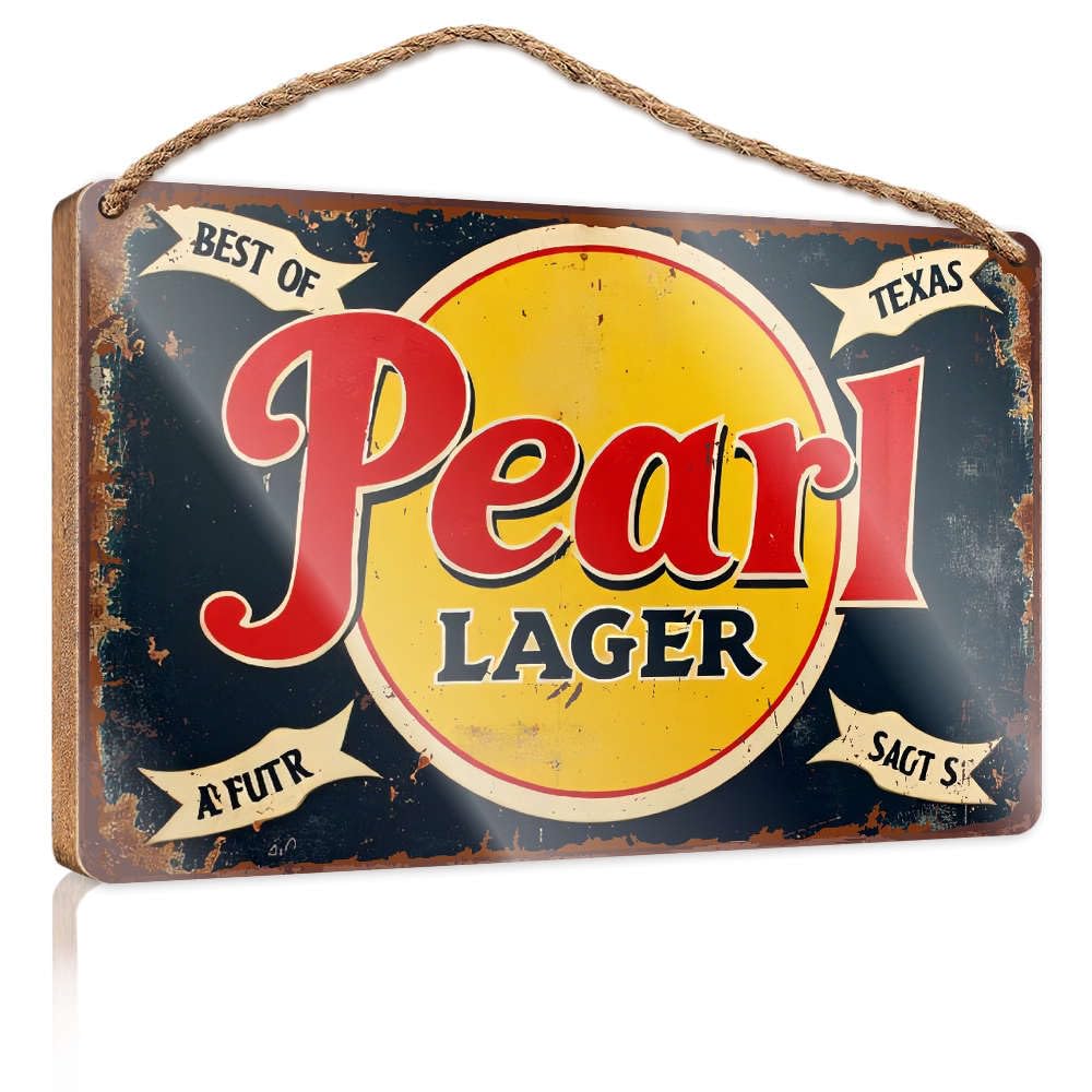 Bathroom Hanging Decor Pearl Lager Beer Sign. Boys Bedroom Decorations Front Porch Decor Ideas(20X30CM)