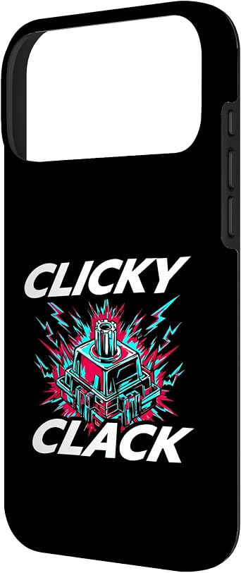 Mechanical Keyboard Switch Clicky Clack Custom PC Case for iPhone 17 Pro Max