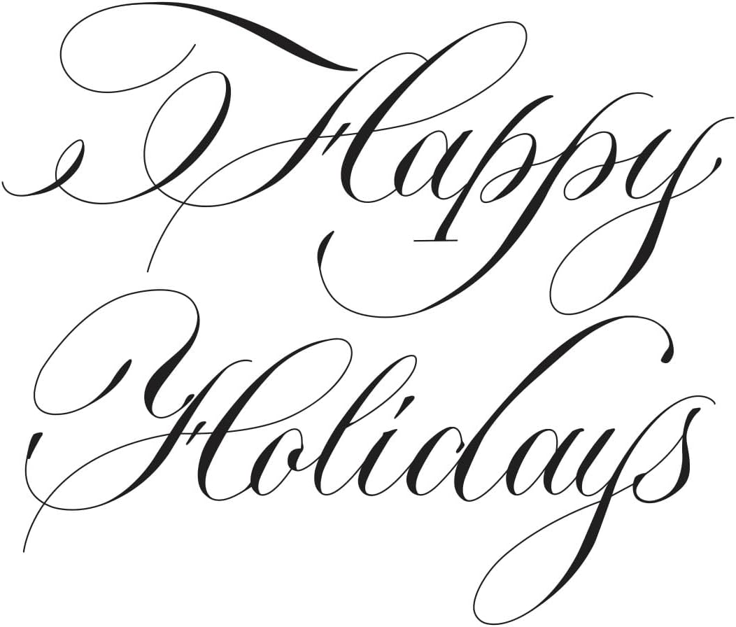 Spellbinders BP-178 Copperplate Happy Holidays Press Plate from the Copperplate Holiday Sentiments Collection by Paul Antonio
