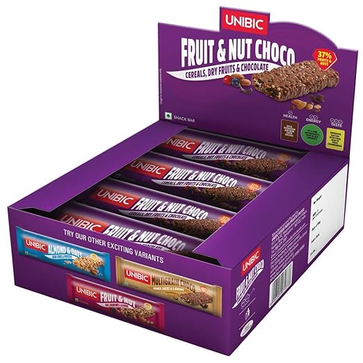 Unibic Snack bar Fruit & Nut Choco Pack of 12, 360g