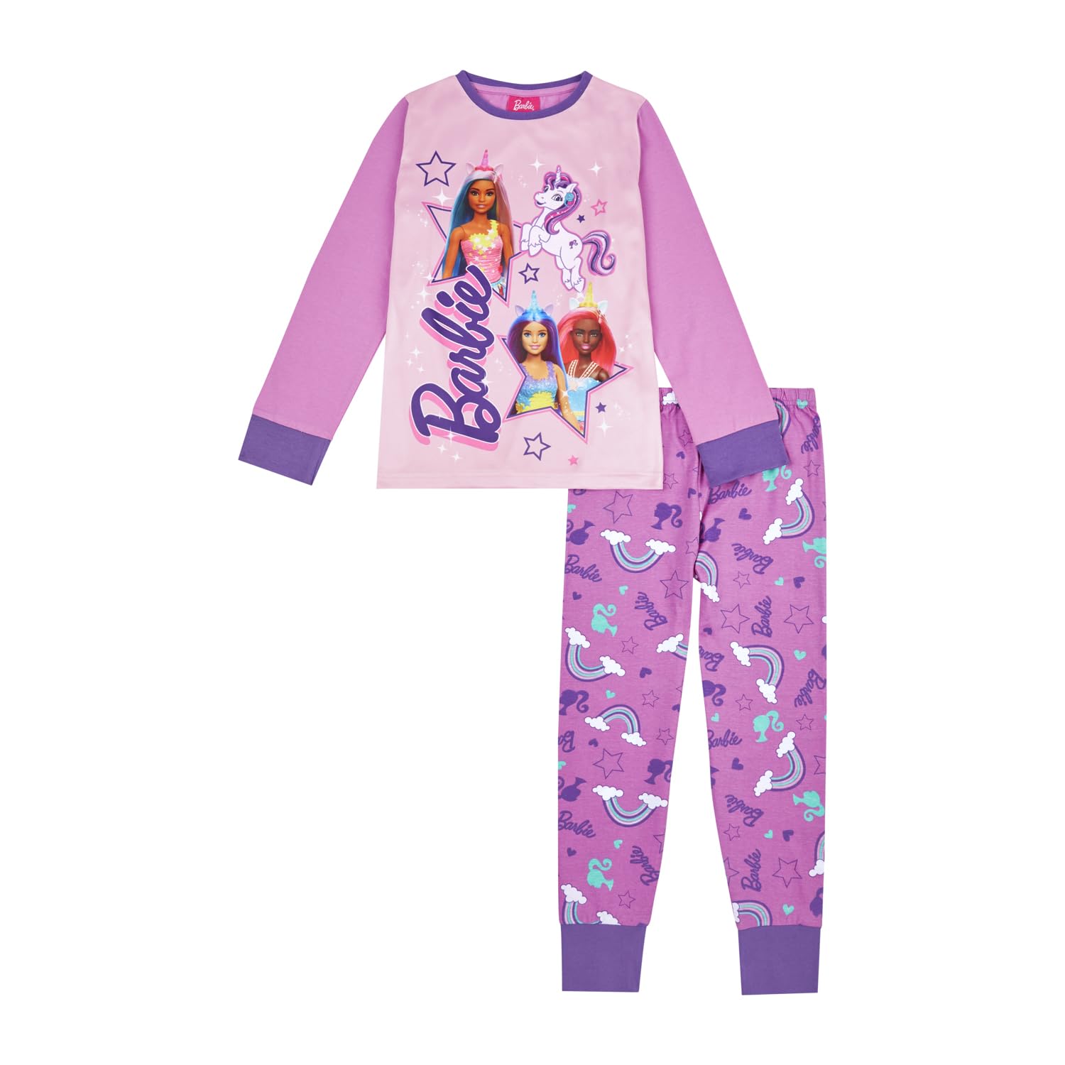 Barbie Pyjamas PJs Set, Doll Gifts for Girls, Nightwear 5-6 Years Pink