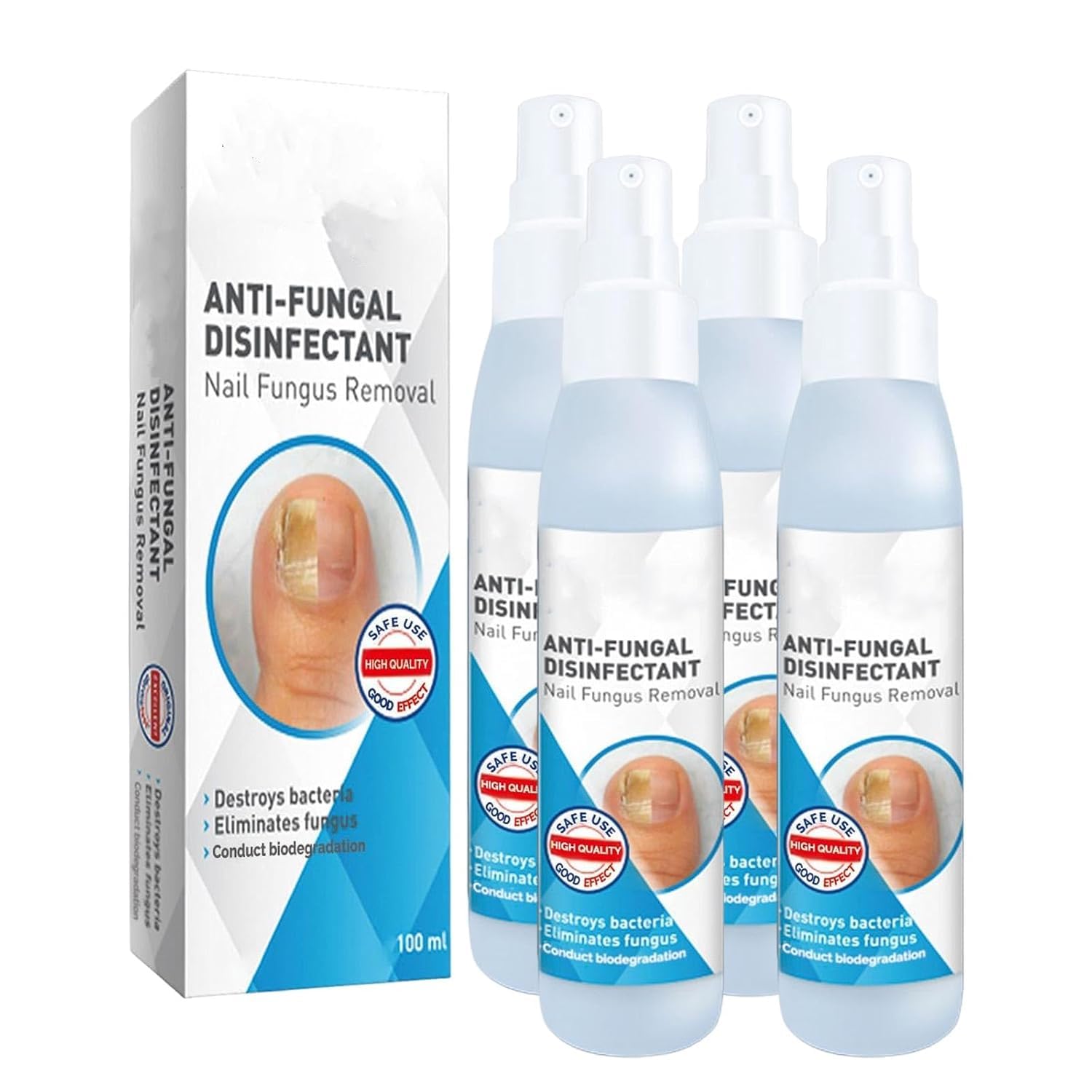 Fußpflege-Spray, Nagelpilz Spray, Gegen Nagelpilz Fußspray,100ml-unterstützt ein verbessertes Fußklima - Fußspray - Fuß-Behandlung - Pflegt Haut & Nägel, Fußpilz Sprays (4pcs)