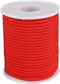 Braided Nylon Twine Cord Thread String for Necklace Bracelet Jewelry Making Crafting Accessories 2.8mm-65feet, Red