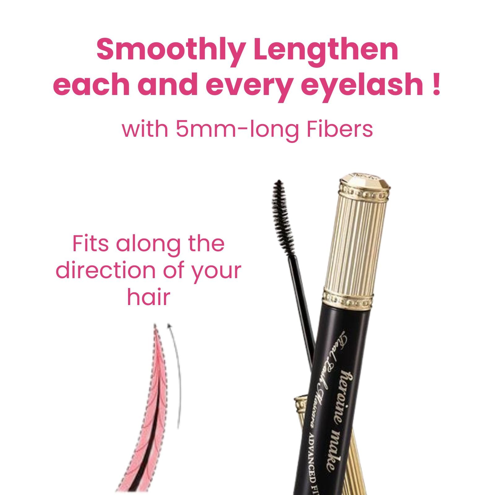 KissMe Isehan Heroine Make Real Lash Mascara Advanced Film - 01 Black, 6 g (Pack of 1) - Image 3