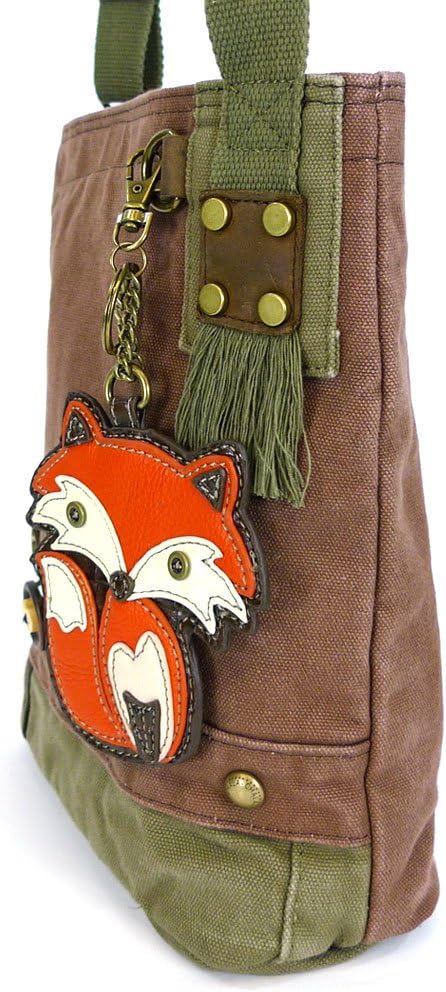 CHALA Handbag Canvas Crossbody Messenger Bags - FOX with coin purse (Mauve)