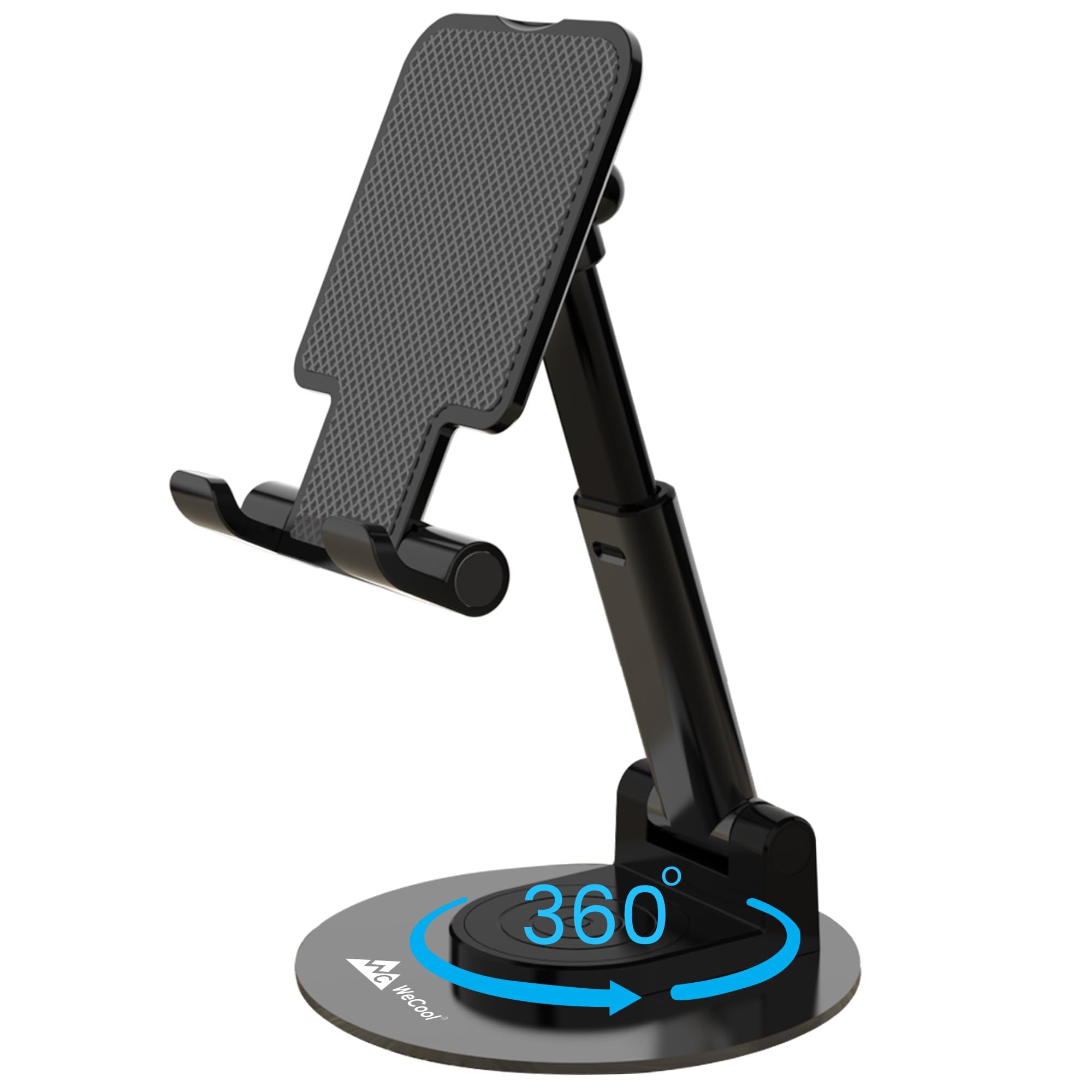 Fitto Mobile Stand, Adjustable, Height Angle, Cradle Mount Dock, For iPad, Samsung Tab, 4"-13" Devices, Black